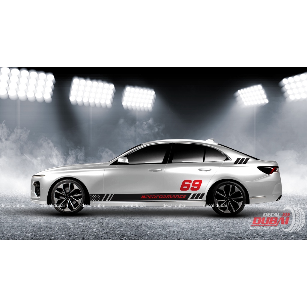 Tem thể thao Amg dán trang trí xe Vinfast LuxA