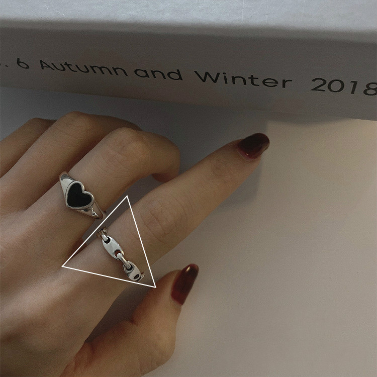 Nhẫn Hở Kiểu Dáng Đơn Giản Phong Cách Hàn Quốc