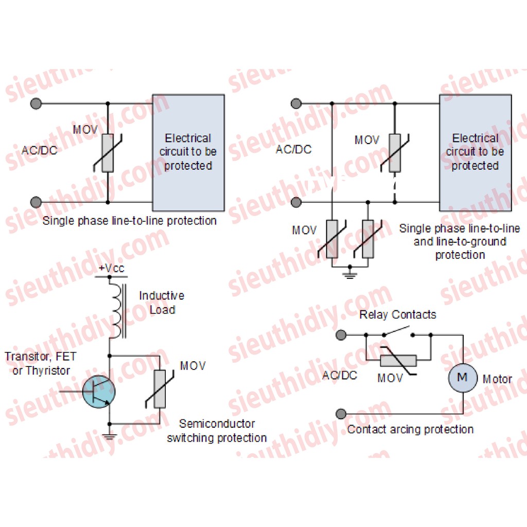 Tụ chống sét Varistor (MOV) bảo vệ quá áp thiết bị điện, điện tử