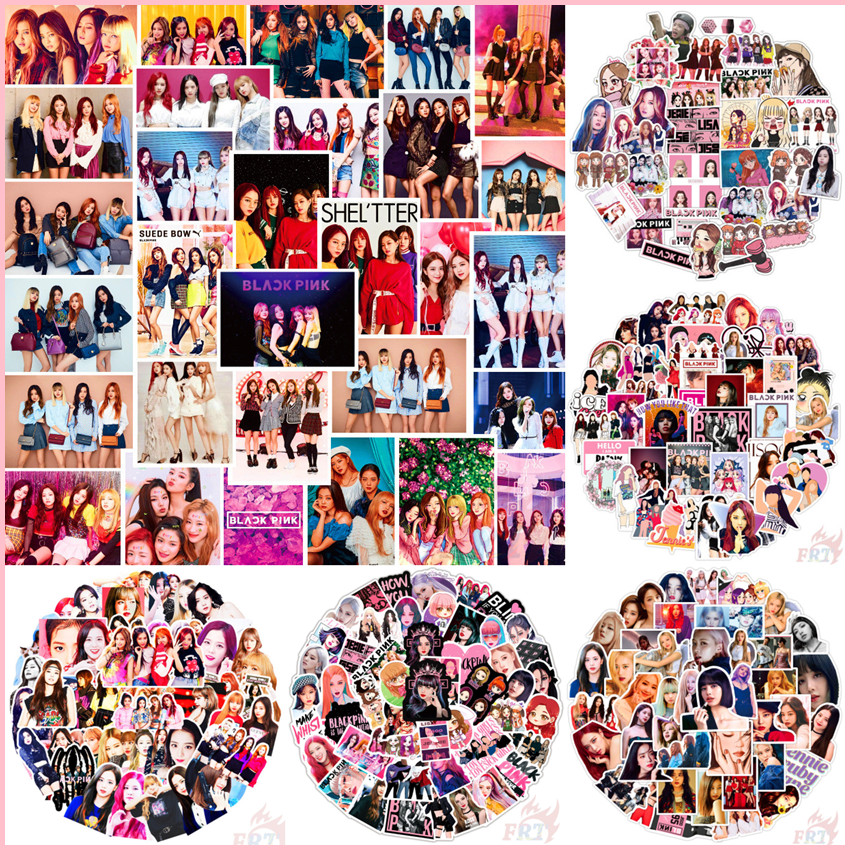 ❉ BLACKPINK Stickers ❉ KPOP SuperGirl Superstar JISOO JENNIE ROSÉ LISA DIY Fashion Mixed Waterproof Doodle Decals Stickers