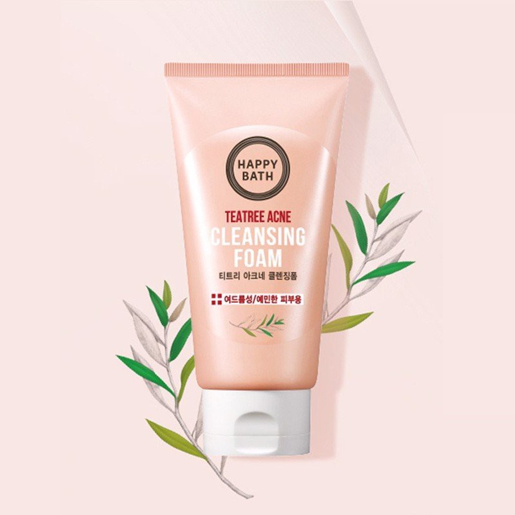 Sữa Rửa Mặt Tràm Trà Happy Bath Cleansing Foam Teatree Acne