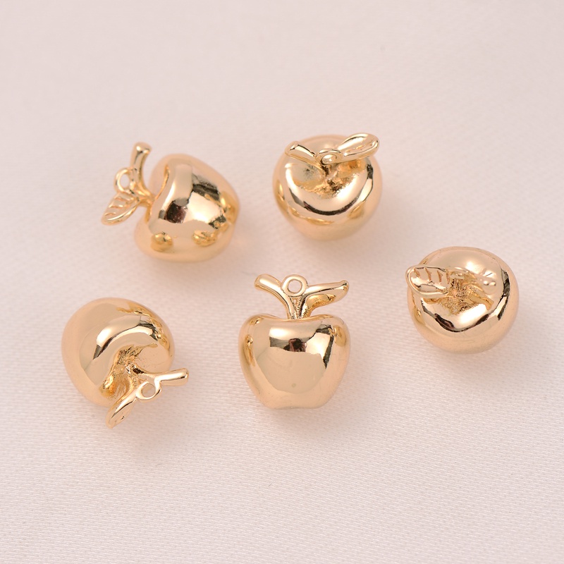 Túi Đồng 14K Hình Hạt Đậu Phộng Màu Vàng Kim Tự Làm Mặt Dây Chuyền Trang Sức