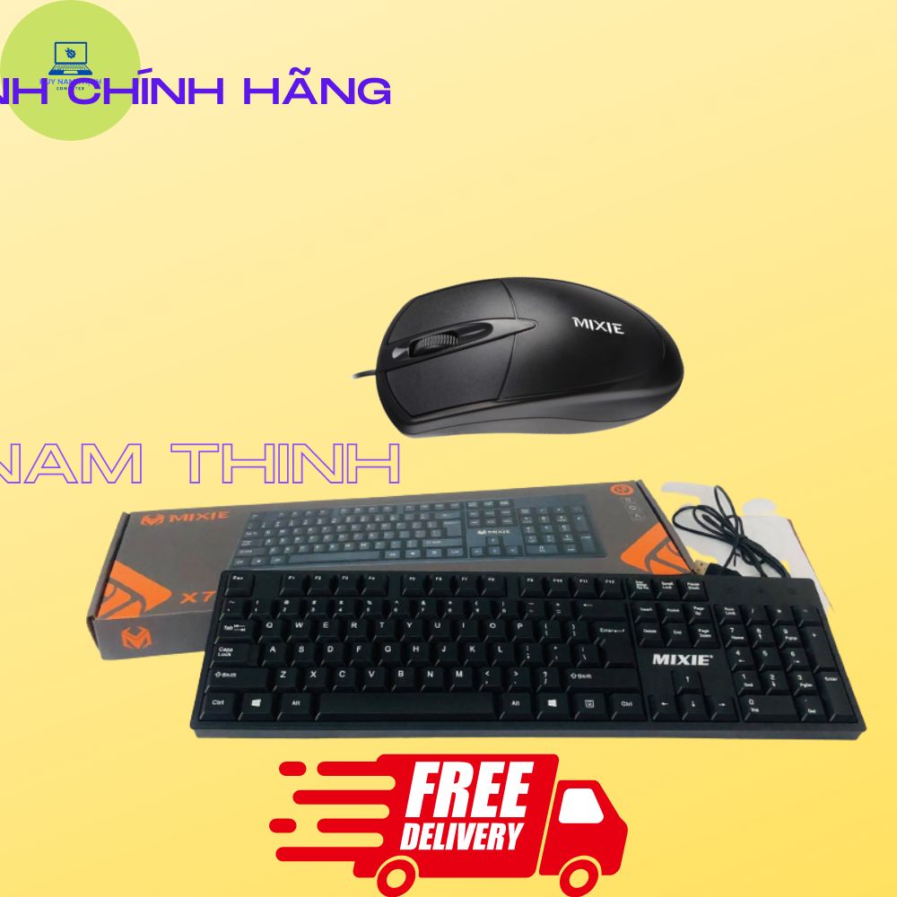Phím chuột có dây MIXIE X70 siêu bền độ nhạy cao bấm êm hàng chính hãng