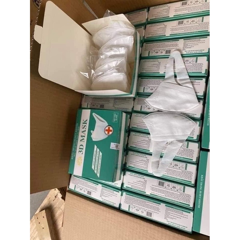 Hộp 50c khẩu trang 3D mask trơn
