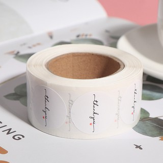Cuộn 500 Miếng Dán Tròn Thank You Size 1 in