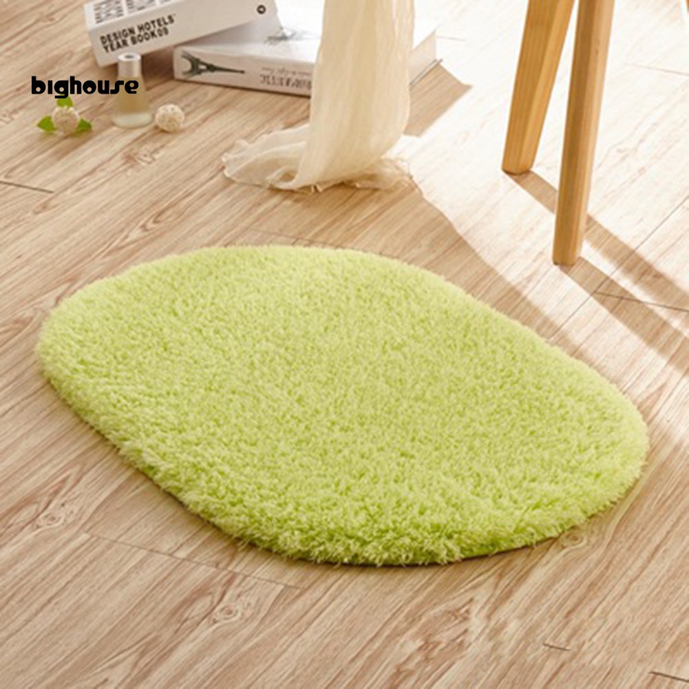 Thảm Lót Sàn Hình Oval Chống Trượt Thấm Hút Nước Tiện Dụng Cho Phòng Khách