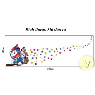 Decal dán tường Doremon size to