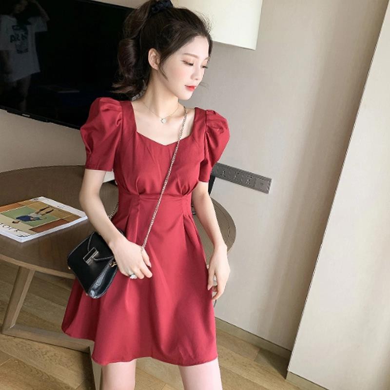 Váy bầu cao cấp mặc đi làm, chơi điều được💕chất kẻ thô Hàn siêu đẹp💕thiết kế tay bồng sang chảnh💕free size 43~68