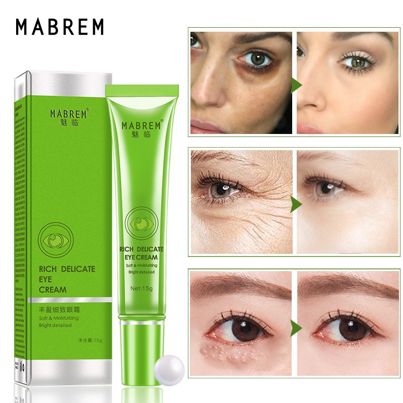 Kem dưỡng ẩm phục hồi quầng thâm mắt collagen MABREM collagen chống nhăn da + tinh chất dưỡng ẩm mắt vàng 22k trị bọng mắt và thâm quầng mắt