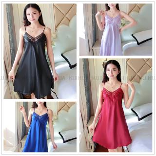 Đầm Ngủ Lụa Hai Dây Gợi Cảm Cho Nữ