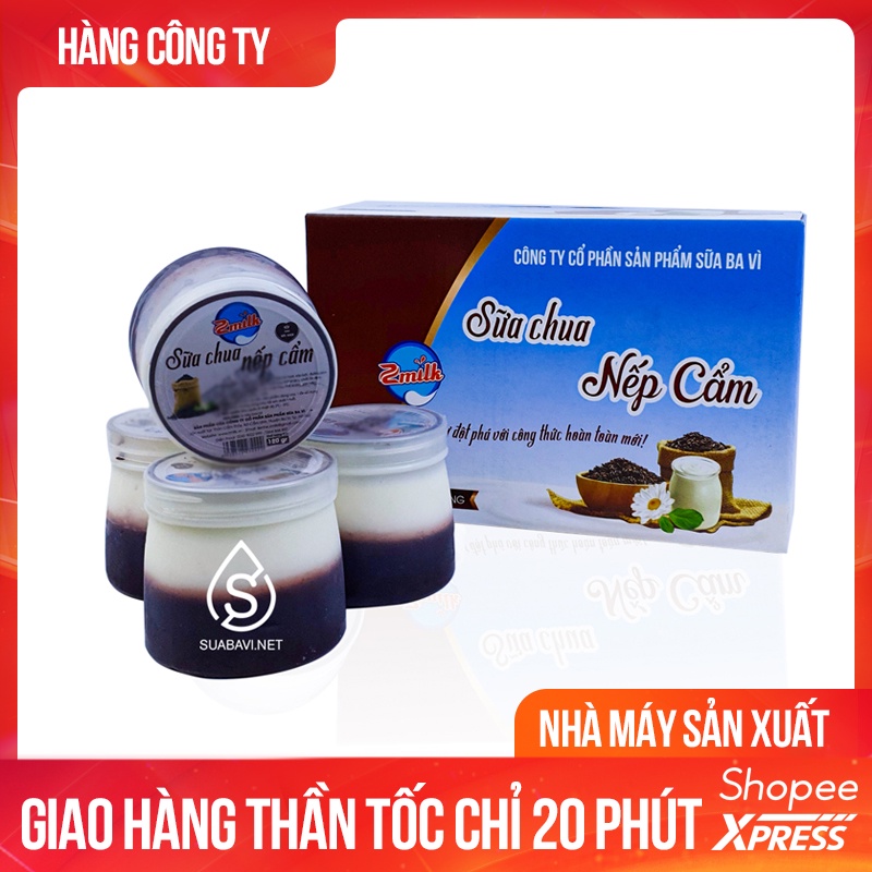 Sữa Chua Nếp Cẩm Ba Vì - Zmilk - Thùng 12 Hũ