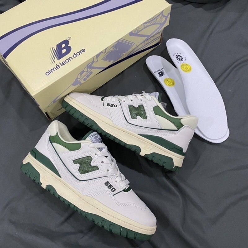 GIÀY NEW.BLANCE 550 WHITE GREEN LAI AU [ FULL BOX + FREE SHIP ]