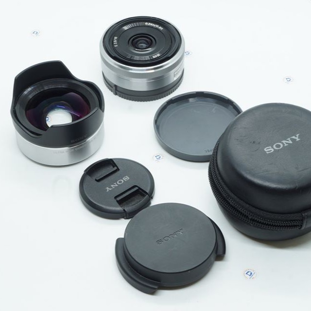 Ống kính sony Sel 16mm kèm adapter Ultrawide 12mm chính hãng.