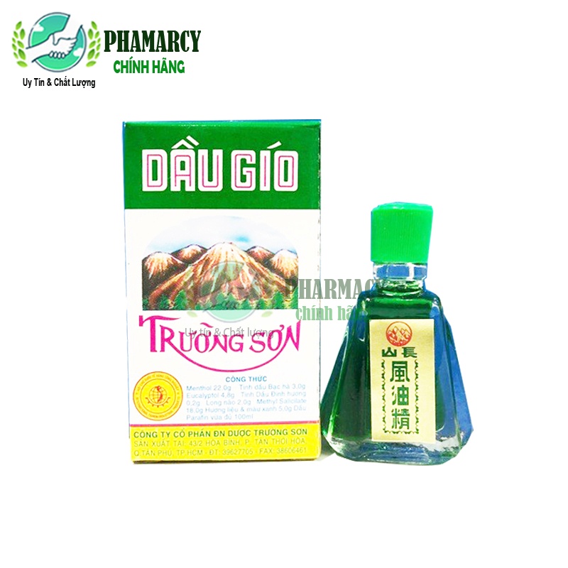 Dầu gió xanh Trường Sơn lọ 2.5ml dầu gió xanh xoa bóp giảm đau nhức