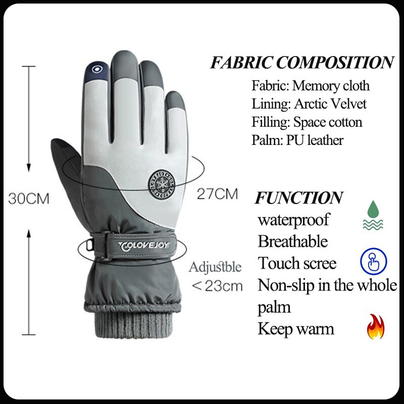 Găng tay mùa đông cho Nam nữ tất tay Phao lót nỉ giữ ấm có cảm ứng vân tay chống rét chống lạnh - CN0IX9-XX0