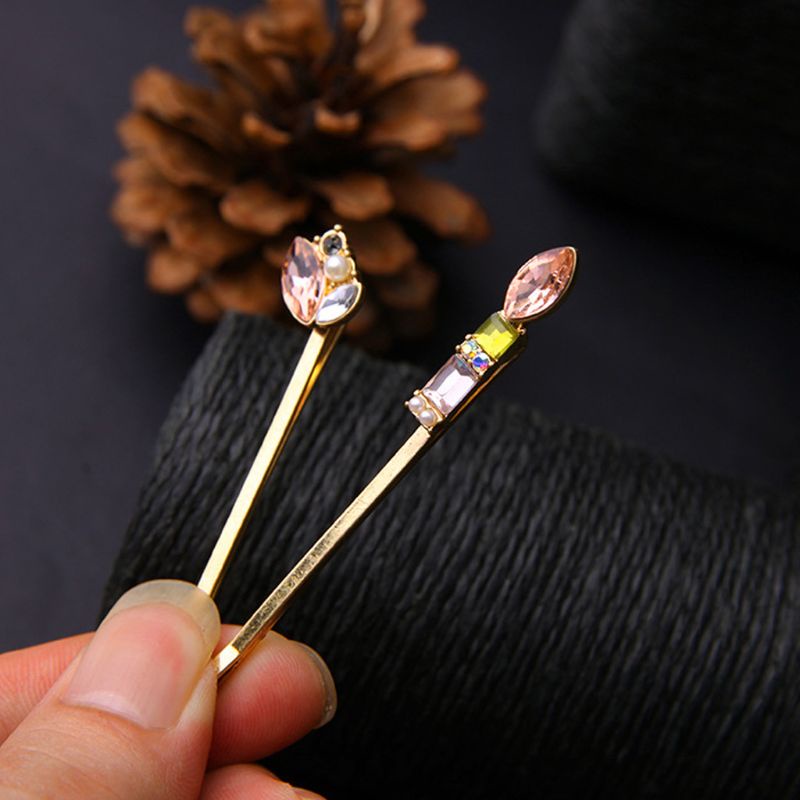 Set 6 Kẹp Tóc Đính Ngọc Trai Nhân Tạo Nhiều Màu Sắc Dành Cho Nữ