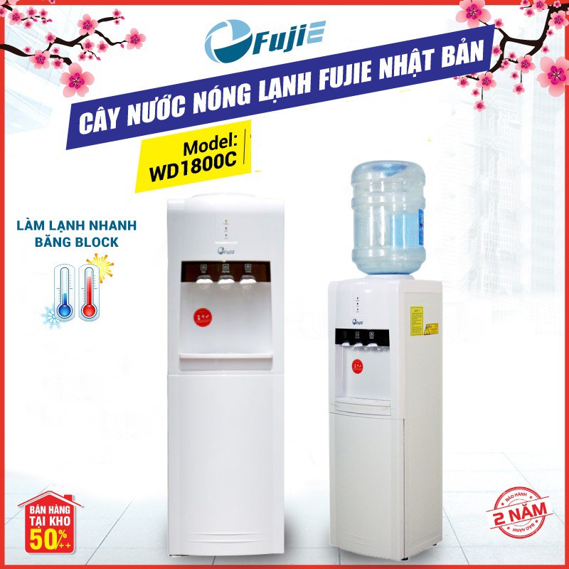 [Mã 157ELSALE hoàn 7% đơn 300K] Cây nước nóng lạnh 3 vòi FUJIE WD1800C