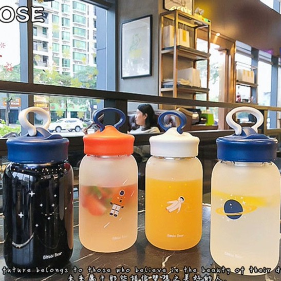 Bình thủy tinh du hành vũ trụ tặng kèm túi chống sốc