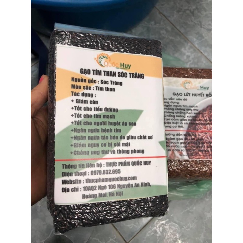 GẠO TÍM THAN SÓC TRĂNG TẠI HÀ NỘI (túi hút chân không hoăc Túi zip 1kg)