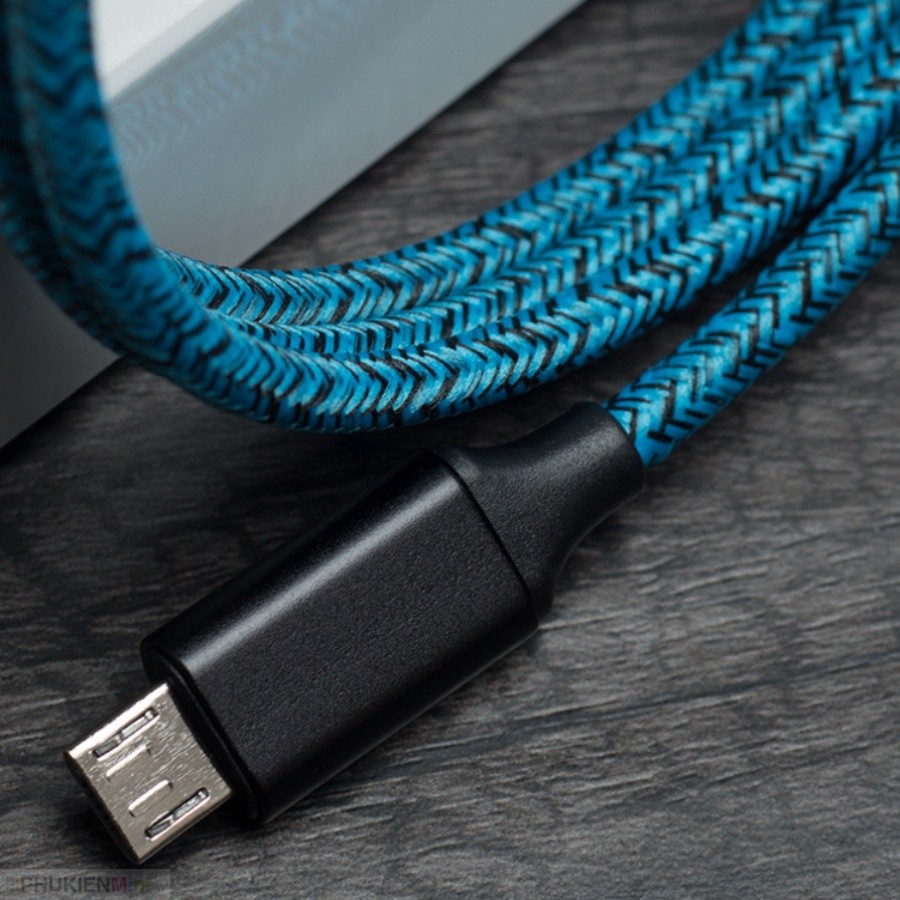 Dây cáp sạc cổng Micro USB siêu dài 2 mét, 3 mét dành cho Samsung, Oppo, Xiaomi dây dù bện chống đứt, chống xoắn rối ...