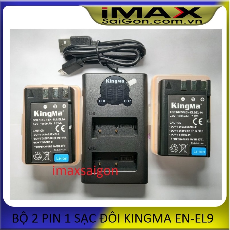 BỘ 1 PIN 1 SẠC KINGMA CHO NIKON EN-EL9