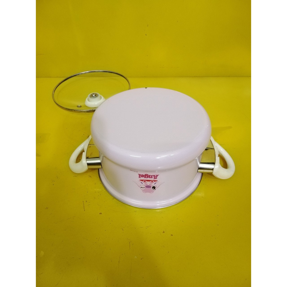 Nồi men nội địa Nhật, size 18cm, cao 10.5cm , Dùng được bếp từ