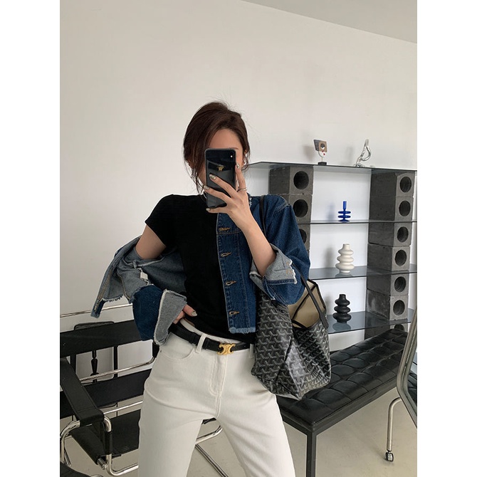 Áo Thun cotton Ngắn Tay Ôm Dáng Thời Trang Hàn Quốc