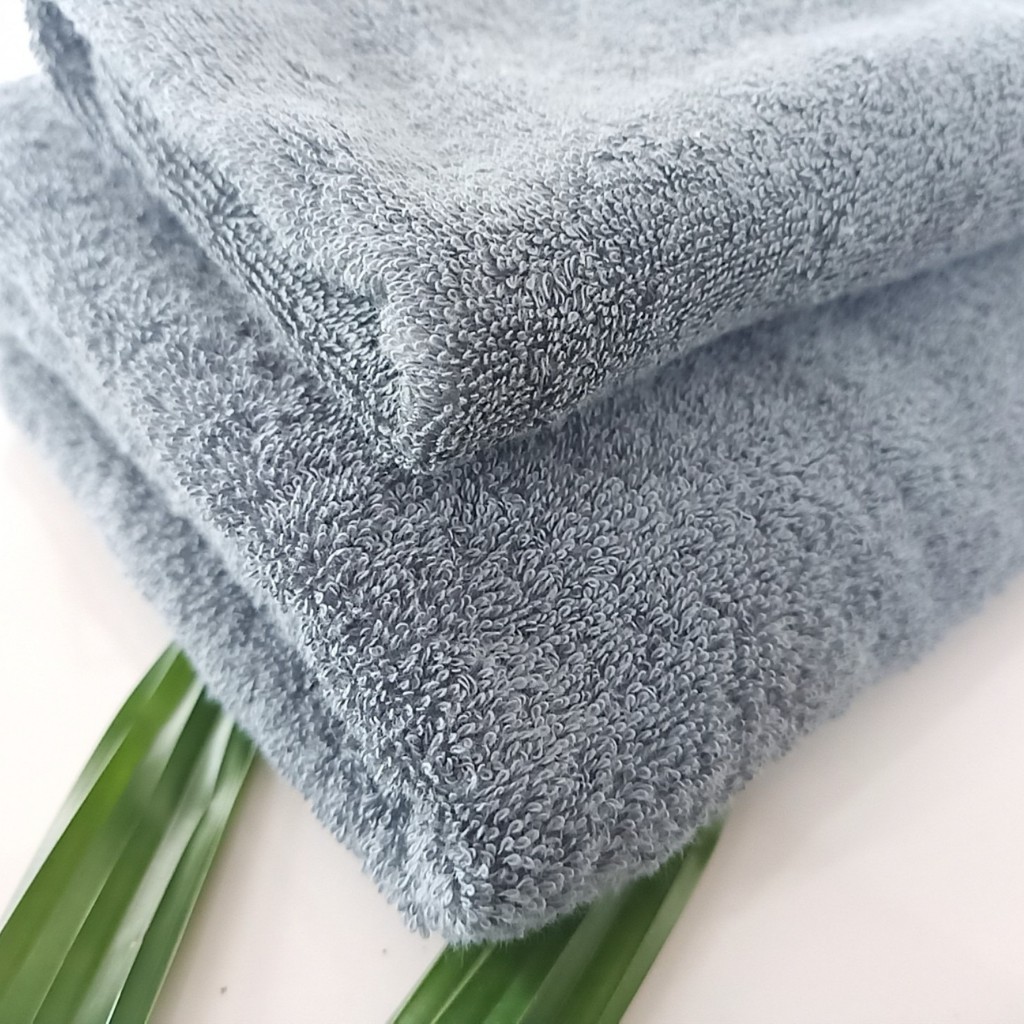 Khăn tắm gội cao cấp Xưởng sỉ khăn Polo HD với sợi bông 100%cotton siêu dày thấm, màu ghi đậm