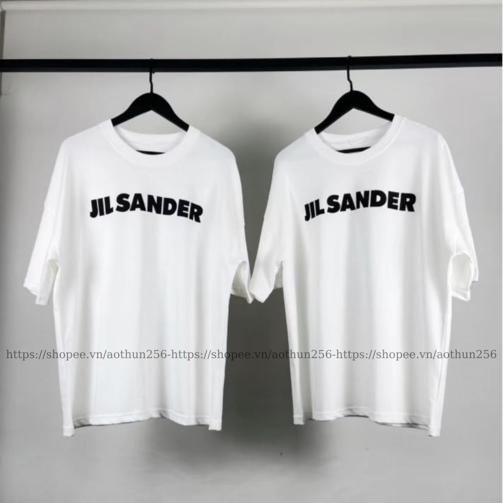 Áo Thun JILSANDER nam nữ unisex tay lỡ form rộng màu trắng basic phong cách ulzzang