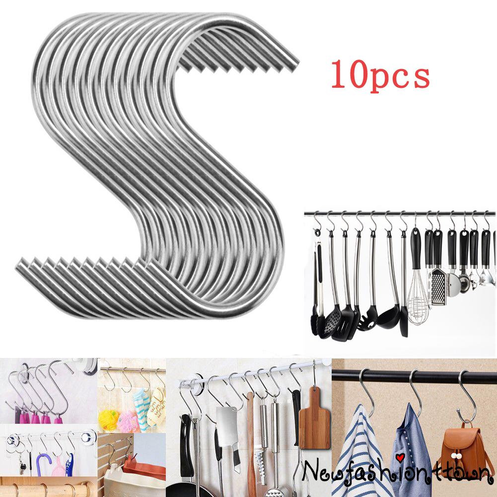 Set 10 Móc Inox Hình Chữ S Treo Đồ Đa Năng