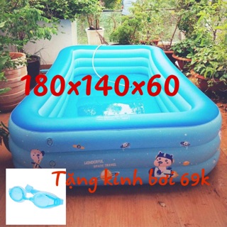 Bể Bơi Phao Cho Bé 3 Tầng – 1m8 – Có Đáy Chống Trượt