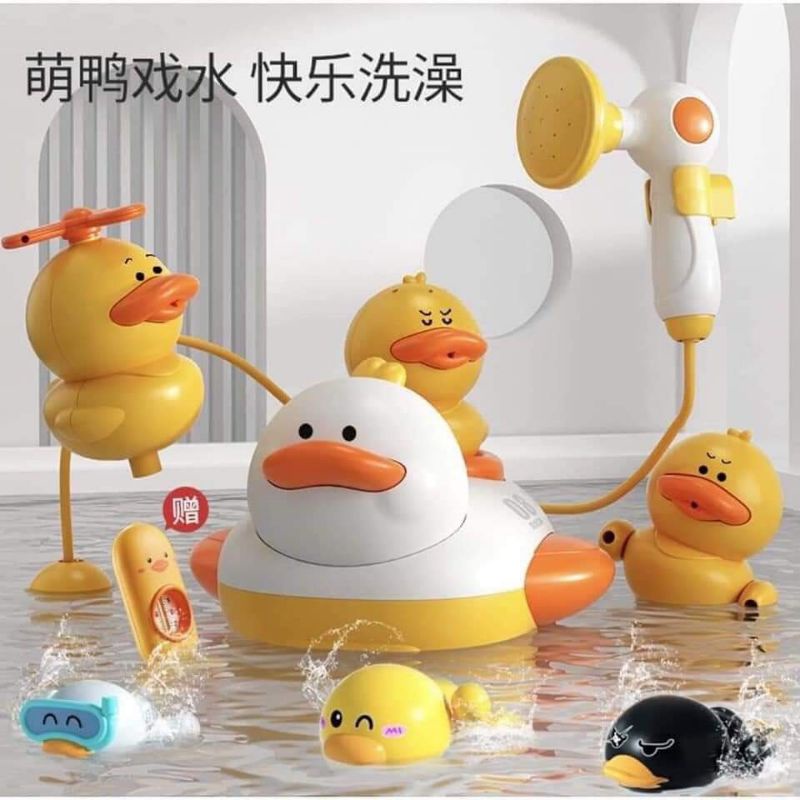 Đồ chơi Vịt phun nước bồn tắm 4 chức năng( bộ full)