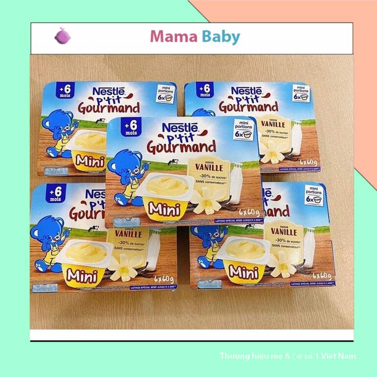Lốc 6 Hộp Váng Sữa Nestle Pháp 60g×6 date mới nhất