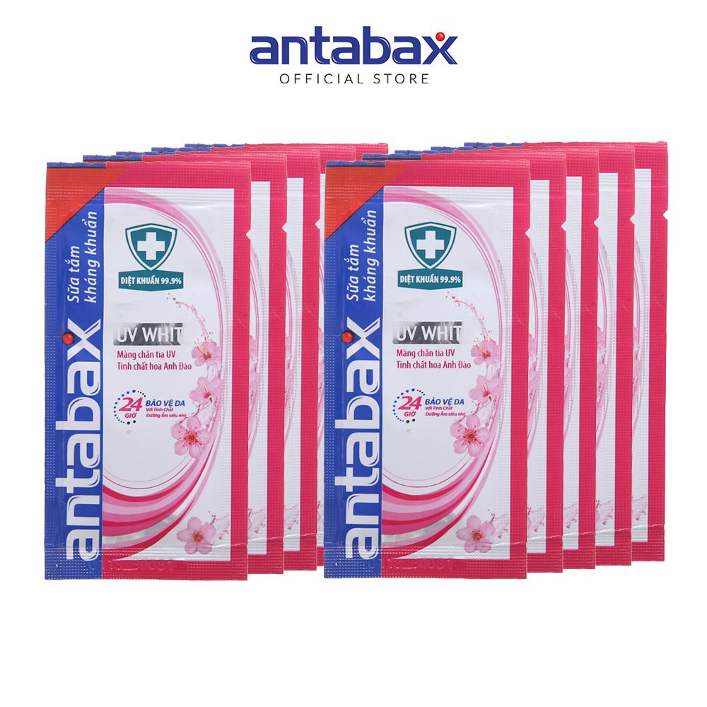 [GIFT] Dây 10 Gói Sữa Tắm Antabax UV White 6g/gói