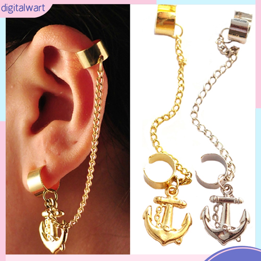 Khuyên Kẹp Vành Tai Nữ Trang Dáng Dài Tạo Hình Độc Đáo