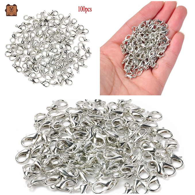 Set 100 móc kẹp càng cua bằng hợp kim chuyên dụng làm trang sức