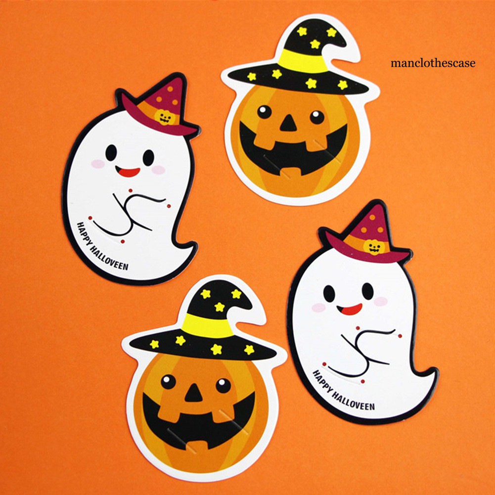 Bộ 50 Giá Đỡ Kẹo Mút Bằng Giấy In Họa Tiết Halloween Độc Đáo Trang Trí Nhà Cửa