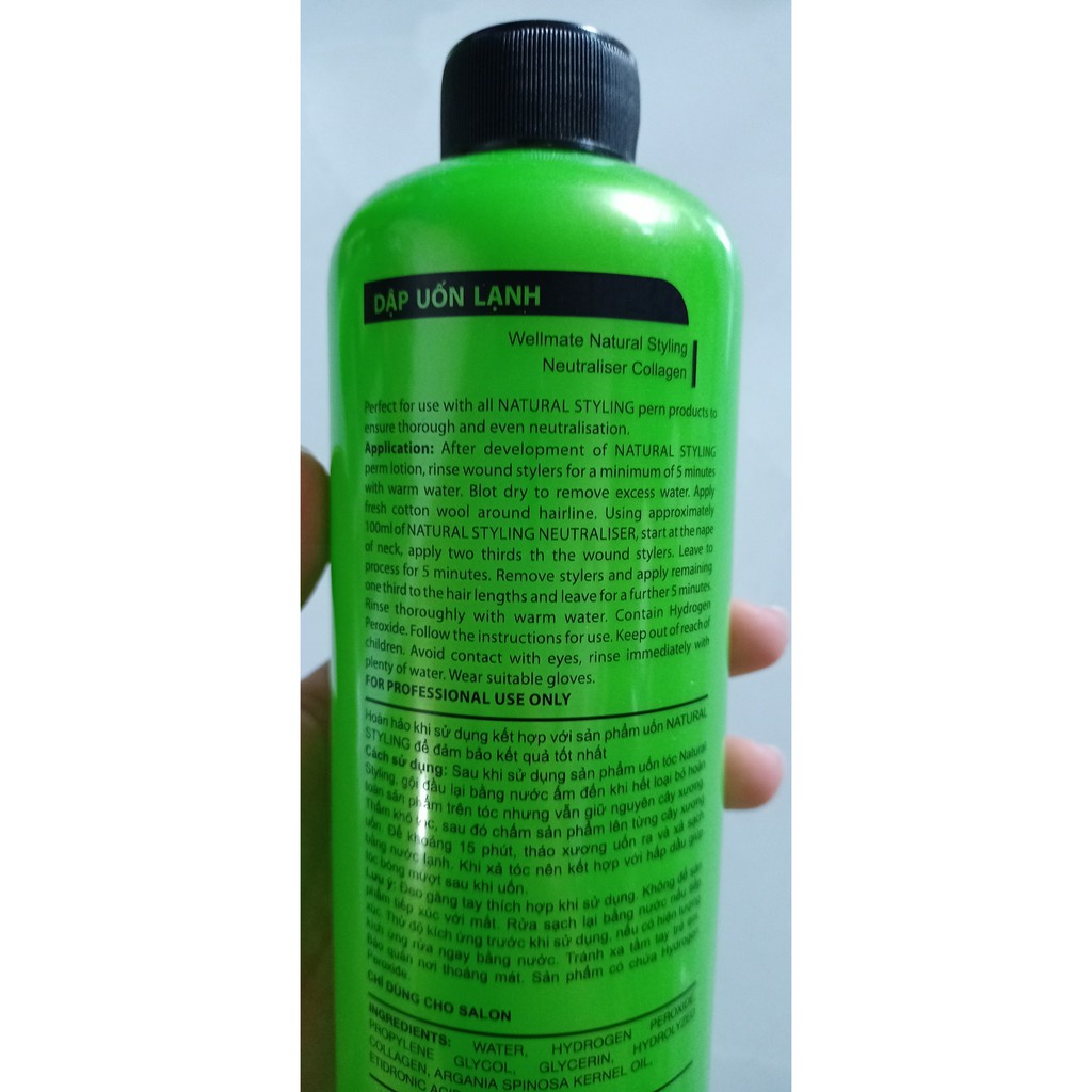 Dập uốn lạnh Wellmate 500ml - Bán chai riêng lẻ - phụ liệu tóc Thủ Đức