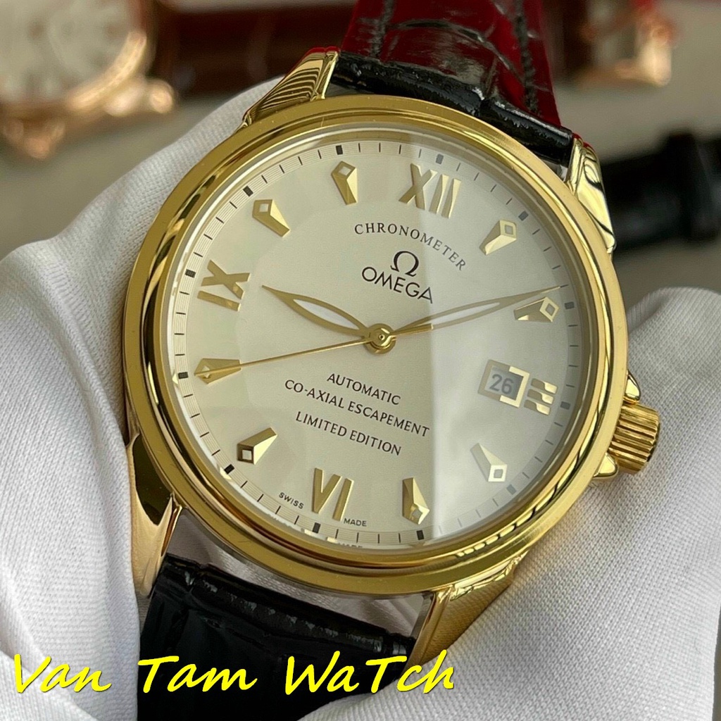 Đồng hồ nam omega co-axial chronometer escapement w 39mm máy Thụy Sĩ Automatic