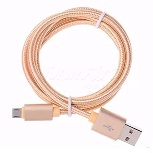 Dây sạc bọc vải dù dài 3m dành cho Iphone, SamSung- Hỗ trợ sạc nhanh_ MÀU VÀNG