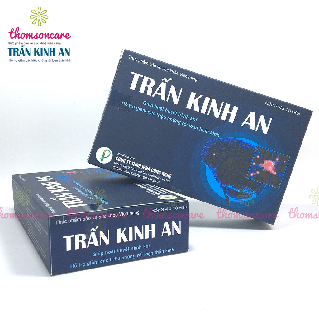 Trấn kinh an - hỗ trợ giảm rối loạn thần kinh, mất ngủ, đau đầu - Hộp 30 viên từ Hoàng kỳ, đan sâm và thảo dược