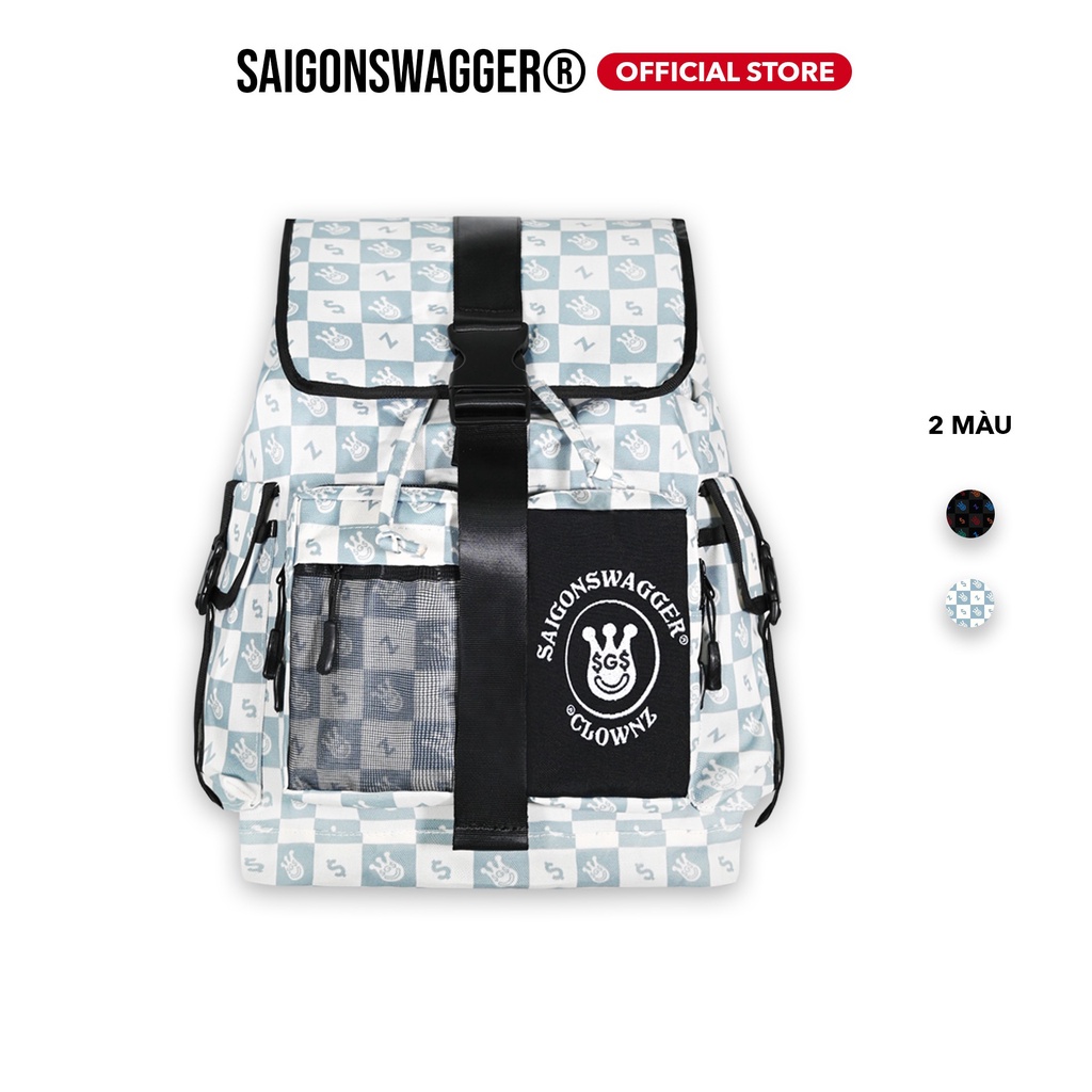 Balo Hoạ tiết Checkerboard SAIGON SWAGGER® SGSxClownZ Joke Backpack-Ngăn Chống Sốc Laptop