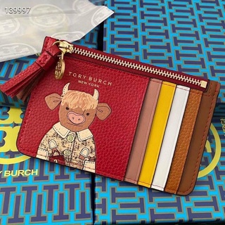 TÚI VÍ TRÂU ĐỎ TORY BURCH CARD HOLDER MẪU MỚI