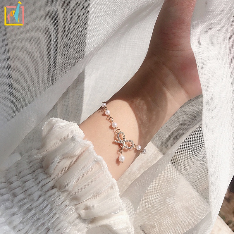 【HÀNG MỚI VỀ】Vòng Tay Nữ Sinh Viên Ngọc Trai đơn Giản Tính Khí Ngọt Ngào Và Linh Hoạt Quầy Hàng Trang Sức Nhỏ ZOE