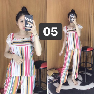 Đồ bộ tole hàn áo cổ bèo quần dài