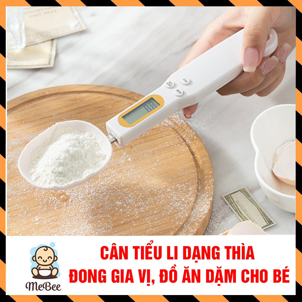 Cân ăn dặm tiểu li dạng thìa đong gia vị, đồ ăn dặm cho bé, cân được tối đa 500gram