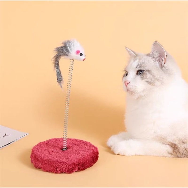 (B018) Đồ Chơi Cho Mèo Có Lò Xo Chuột Rung Rinh