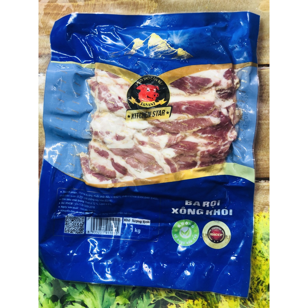 Thịt ba rọi xông khói gói 1kg
