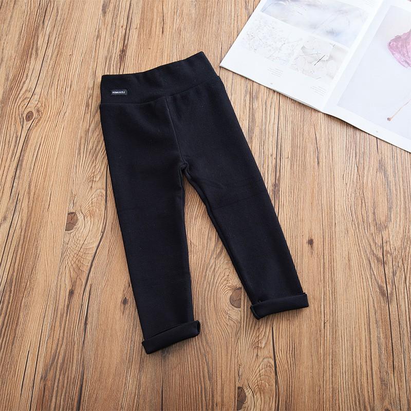 Quần ôm sát vải cotton màu trơn lưng thun co giãn thời trang mùa thu cho bé gái 1-8 tuổi