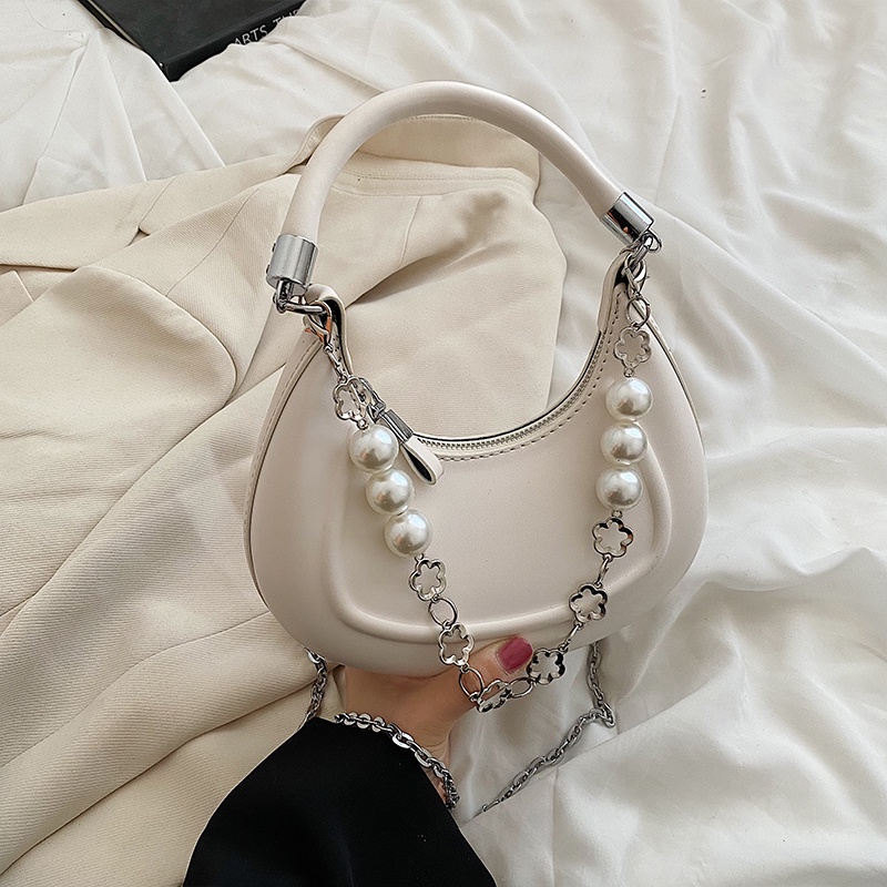 IELGY Túi Đeo Vai/Xách Tay Đính Ngọc Trai Cao Cấp Dễ Phối Đồ Thời Trang Cho Nữ